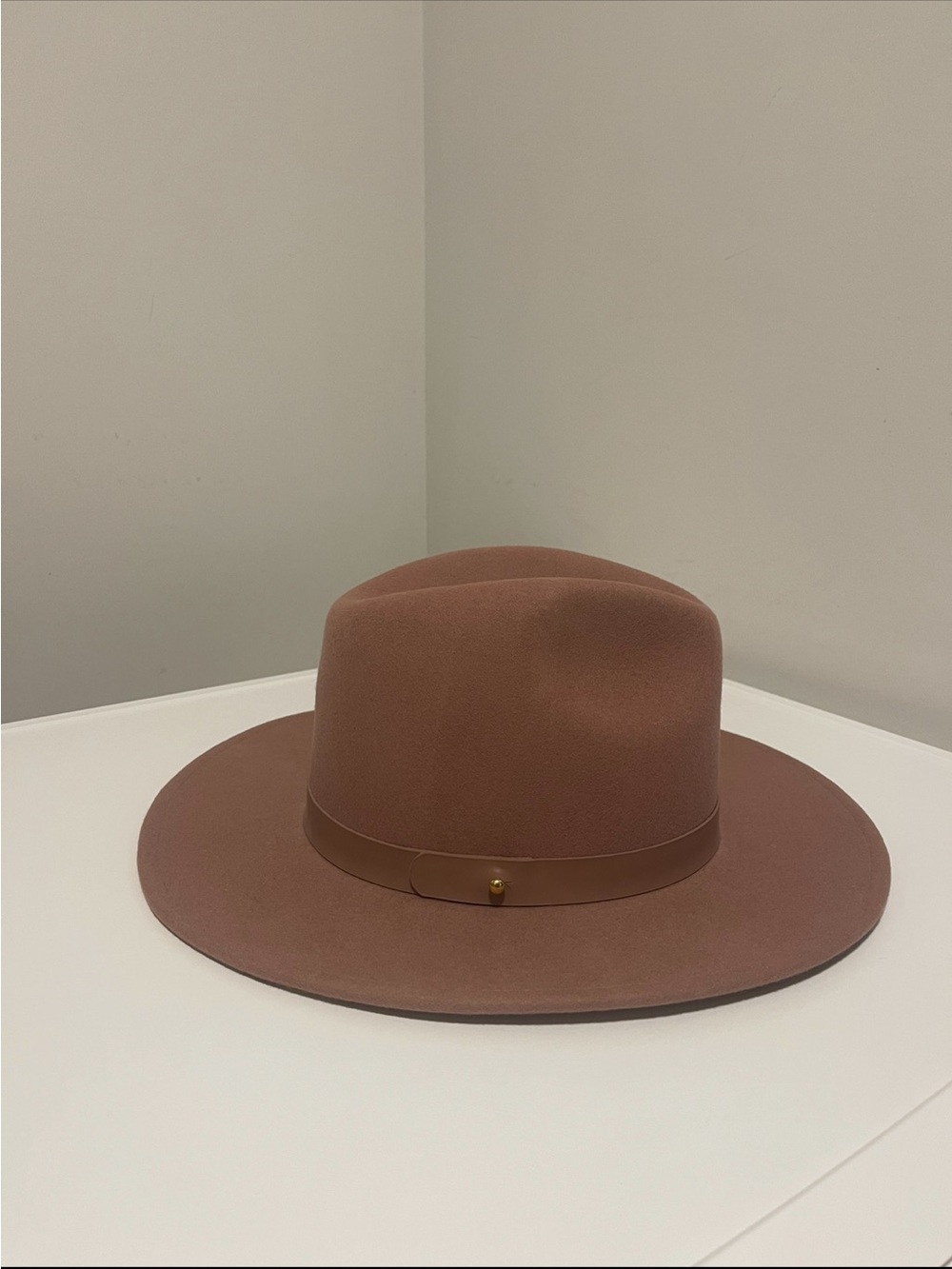 Lack Of Color Dusty Mauve Felt Fedora Hat Size: Large NWT 🏷️